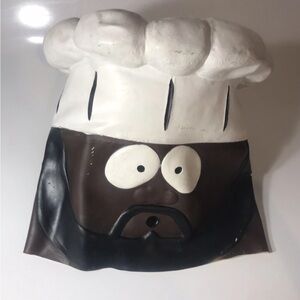 Vintage 1998 South Park Chef Full Head Rubber Mask Comedy Central Rare 16”